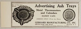 1931 Print Ad Advertising Ash Trays &amp; Metal Thermometers Gebhard Co. Newark,NJ - £8.68 GBP