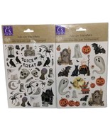 SPOOKY HALLOWEEN RUB ON TRANSFERS GHOSTS SPIDERS SKELETONS Skulls Haunte... - $321.02 MXN