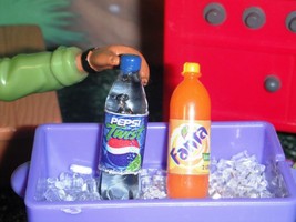 Bottle of Pepsi Twist Orange Fanta Soft Drink Lot fits Loving Family Dollhouse - £4.66 GBP