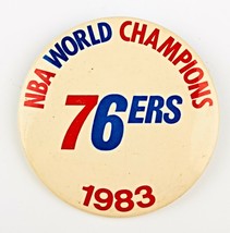 *1983 Basketball Philadelphia 76ers NBA World Champions Pinback Button - $17.75