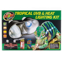 Zoo Med Tropical UVB and Heat Lighting Kit: Complete Setup for Reptile Terrarium - £51.86 GBP