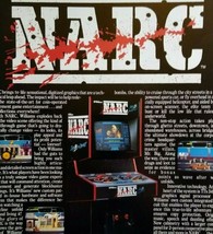Narc Arcade FLYER Original Video Game Art  1988 Crime Action Unused Retro - £17.93 GBP