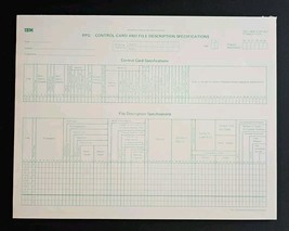 Vintage International Business Machine Corp IBM System 360 RPG Coding Fo... - $31.65
