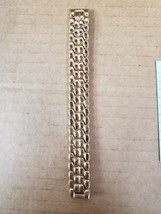 Speidel Stainless gold color Stretch link 1970s Vintage Watch Band Nos W25 - £43.31 GBP