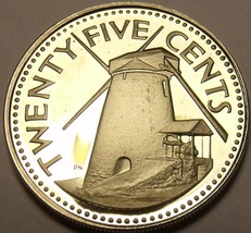 Barbados 1980 25 Cents Rare Proof~2,111 Minted~Morgan Lewis Sugar Mill~F... - £7.69 GBP