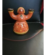 Vintage Redware Terracotta Figural Candlestick Holder Made in Finland *N... - £7.78 GBP