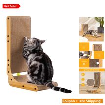 Stylish L-Shape Cat Scratcher for All Life Stages - Furniture Protector - $46.48