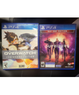 lot of 2 :Outriders Day One Edition + overwatch [legendary ed.]PlayStation 4 PS4 - $13.85
