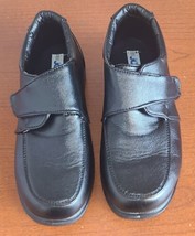 Josmo Boys Sz.2 Shoes 1882 Dress Casual Fashion Hook &amp; Loop Black. - $21.73