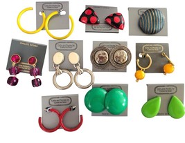 Lot Of  10 Vintage Women’s Earrings Unique   Cathy&amp; Marsha Brand - $376.19 MXN