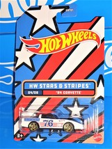Hot Wheels 2022 Wal-Mart Stars &amp; Stripes 04/08 &#39;84 Corvette White - £3.89 GBP