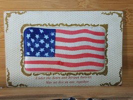 Rare 1910 Pincushion Postcard Patriotic Usa Flag Posted Stars &amp; Stripes - £17.52 GBP