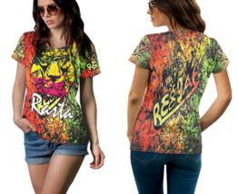 Lion Rasta  T-Shirt Tees  For Women - $21.80