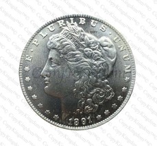 1891 P Morgan Silver Dollar Commemorative COPY coin - £11.80 GBP