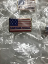 25 Flag Pins God Bless America MADE IN THE USA Lapel Hat Tie 4th of july - £12.21 GBP