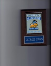 DETROIT LIONS 4 TIME CHAMPIONS PLAQUE FOOTBALL NFL - $4.94