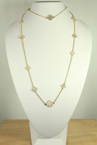 Mixed Size Mother of Pearl Motif Necklace