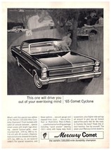 1965 Mercury Comet Cyclone 2 Door Hardtop Vintage Print Ad Out of Your Mind Art - £8.47 GBP