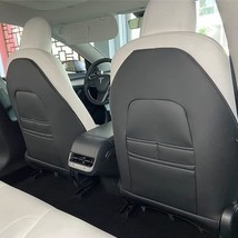 2pc Super Liner Fits Tesla Model 3 Y Black Vinyl Seat Back Kick Protectors NOS - £38.67 GBP