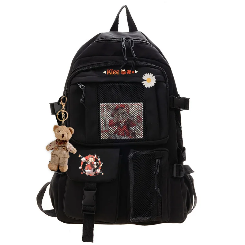Genshin Impact Anim Students School Bag Backpack Fashion Canvas Cartoon Bookbag - £27.38 GBP
