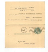 1937-BEST CAP COMPANY WITH ATTACHED REPLY POSTCARD~RARE - £2.66 GBP
