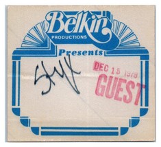 Styx Concert Backstage Pass December 15 1978 Richfield Ohio - $34.64