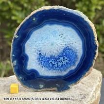 Agate slice (Blue) - authentic spiritual healing mineral crystal stone c... - $27.41