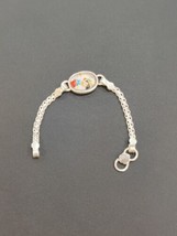 Kids Solid Silver Snow White Princess Girl Bracelet Charm Chain 5.50&quot; - £21.61 GBP