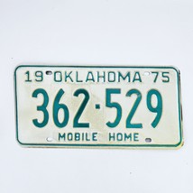 1975 United States Oklahoma Base Mobile Home License Plate 362-529 - $12.28 CAD