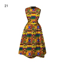 African Women wax printing Cotton Sleeveless Women Clothing Women Dress ... - £77.00 GBP