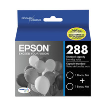 EPSON PRINTERS AND INK T288120-D2 T288 DUAL ULTRA BLK COMBO PK INK CART - $72.25