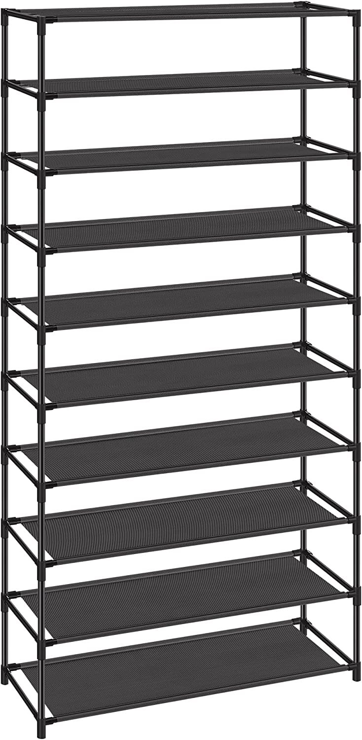 Black Ulsr210B02 Songmics 10-Tier Shoe Shelf, Shoe Storage Organizer,, Bedroom. - $39.99