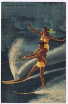 Postcard Skiing Is Fun In The Florida Sun Water Skiing Cypress Gardens - £3.10 GBP