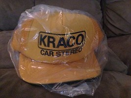 Vintage 1970&#39;s Kraco Casquette Camionneur Maille Chapeau Or Voiture Audi... - $30.69