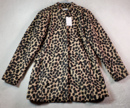 Style List Coat Womens Medium Black Tan 100% Polyester Long Sleeve Butto... - £27.29 GBP