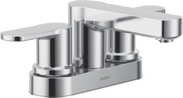 Modern Two-Handle Bathroom Faucet With A 4&quot; Centerset, Model 84015, In Chrome. - £82.31 GBP