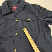 Chaps Denim Jacket Women's Blue Button Flap Pockets 3/4 Sleeve Classic Size 2X image 3