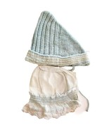 C1940s-60s Baby Hat And Bonnet Handmade MCM Baby Blue Antique Clothing E84 - €25,92 EUR