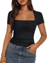 Qinsen Fit and Comfort Square Neck Top M - $15.84