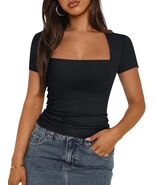 Qinsen Fit and Comfort Square Neck Top M - $15.84