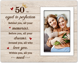 50Th Birthday Gifts for Women Men, Wooden Gifts for 50Th Birthday - Birthday Pic - $26.73