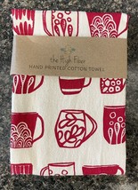 Mugs Natural Flour Sack Tea Towel, The High Fiber Kitchen Towel Great Gift - $14.01