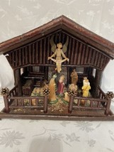 Vtg Large Depose Italy Nativity Set Creche Fontanini  Angel Nativity Figures - £78.34 GBP