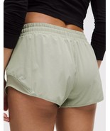 LULULEMON HOTTY HOT LOW RISE SHORT 2.5”~FOG GREEN~LINED~0 2 4 6 8 10 12~... - $125.85 CAD
