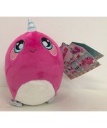 Squeezamals 3Deez Slow Rise Foam Stuffed Animal Jewel the Narwhal 3.5&quot; - $14.80