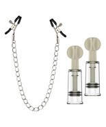 US Nipple Clamps Nipple Suckers Set With Chain Clip Enhancer Metal Sex Toy - £18.19 GBP