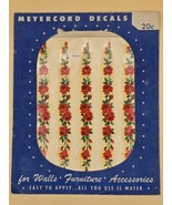 Meyercord Decals Floral Flowers Roses Walls Furniture 1950’s VTG - $15.05