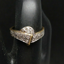 Vintage 3.1gram 14k Freeform Ring with .75 TCW Diamonds Size 7.5 - £254.66 GBP