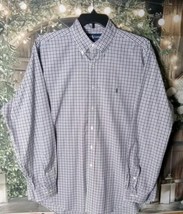 Ralph Lauren Men&#39;s Shirt Size 16.5 L Classic Fit Button Down Purple Stri... - £14.08 GBP