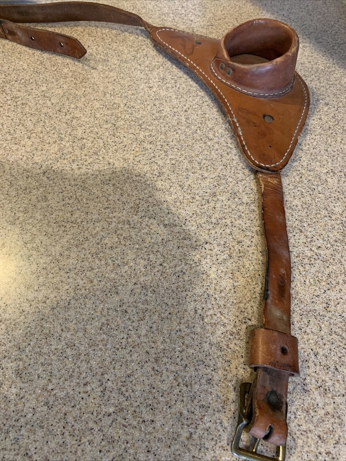 Vintage Ruff N Ready 139X Leather Waist Fishing Rod Pole Holder w/ Embos... - $14.96